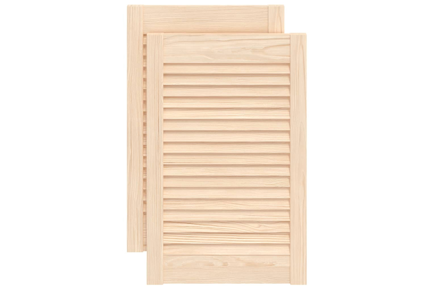 vidaXL 151116 Louvred Doors 2 Pcs Solid Pine Wood 61.5x39.4cm