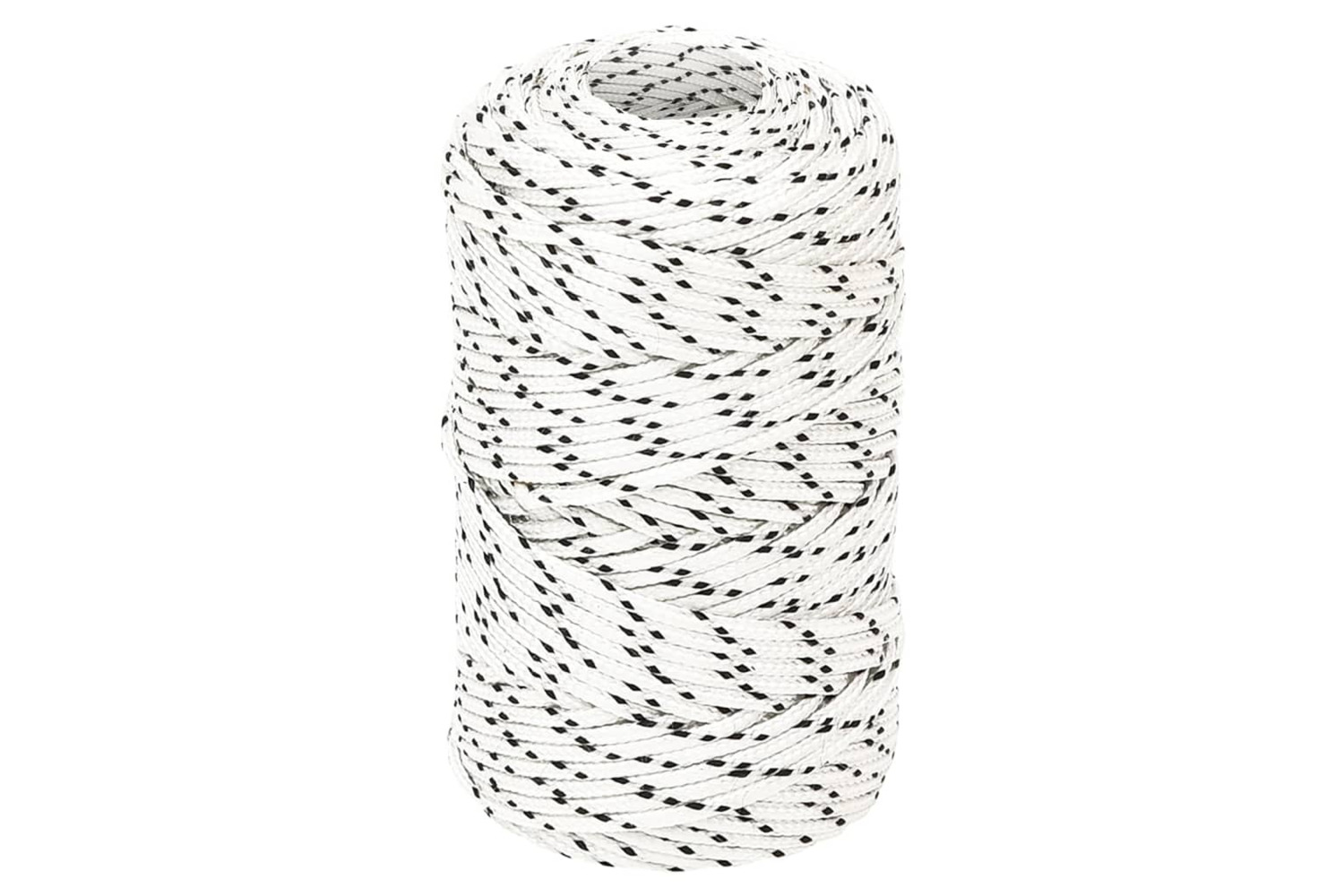 vidaXL 152743 Braided Boat Rope White 2mmx100 M Polyester