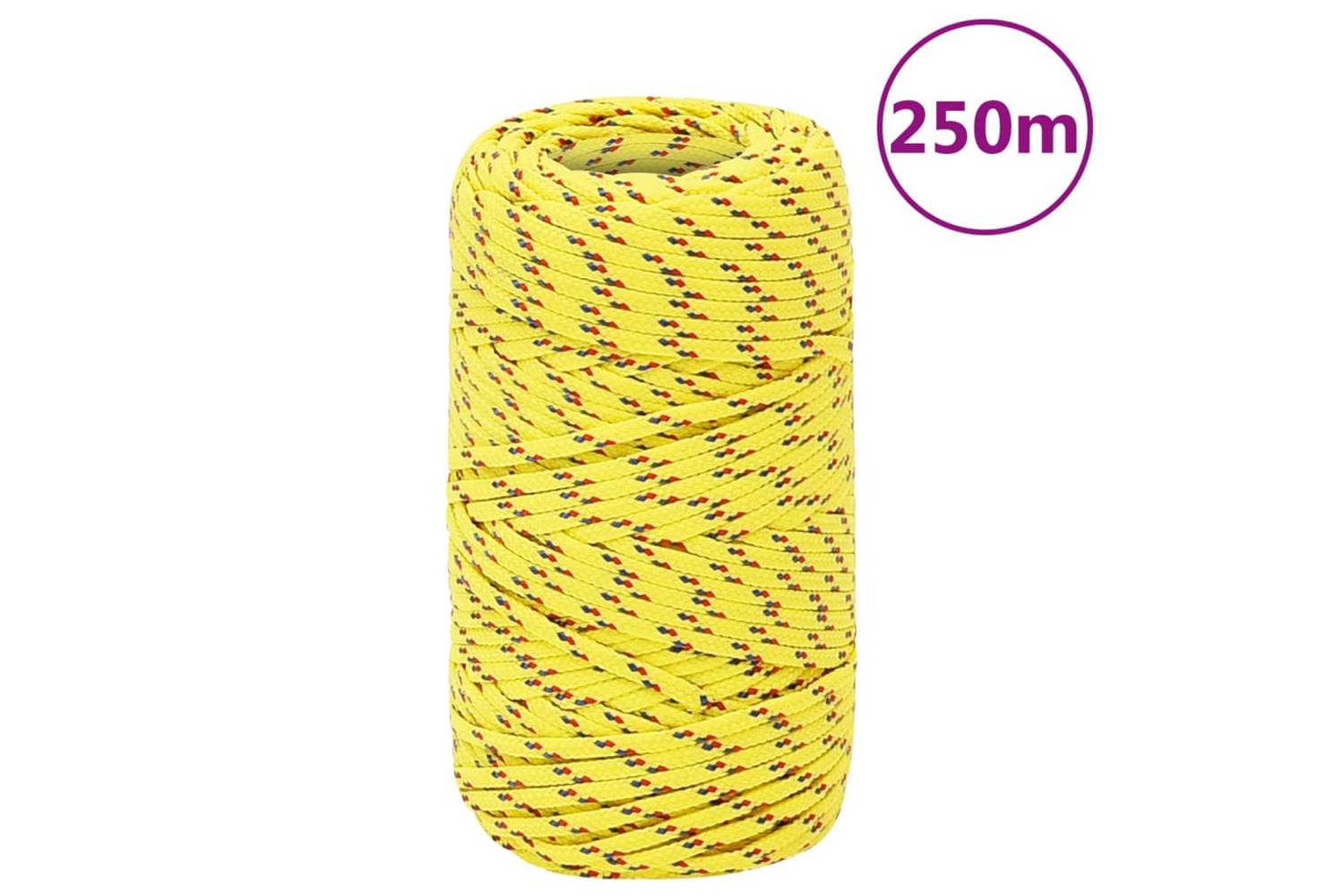 vidaXL 152585 Boat Rope Yellow 2mm 250 M Polypropylene