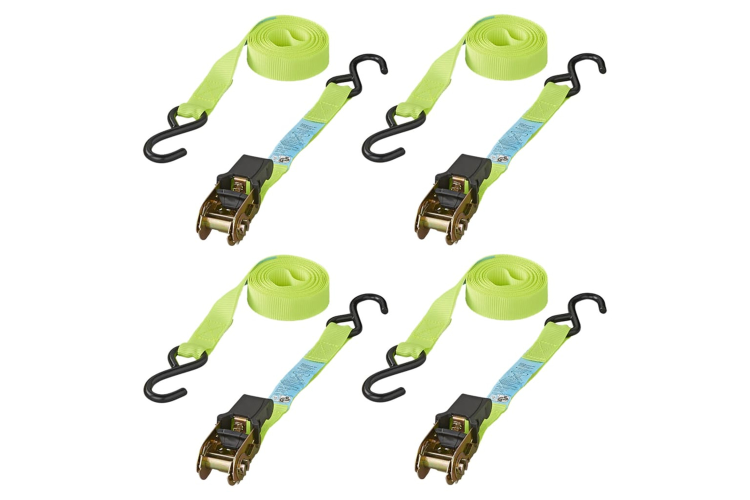 Proplus Tie Down Strap With Ratchet + 2 Hooks Set Of 4 5 M 320205