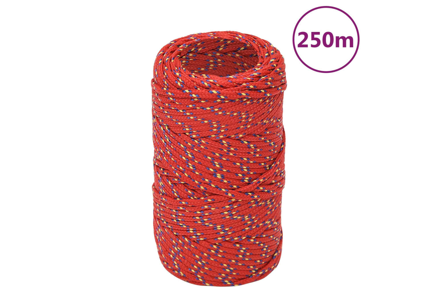 vidaXL 152373 Boat Rope Red 2mm 250 M Polypropylene