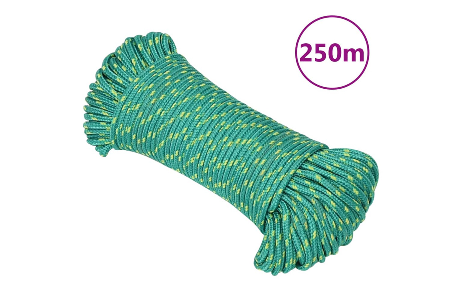 vidaXL 152706 Boat Rope Green 5mm 250 M Polypropylene