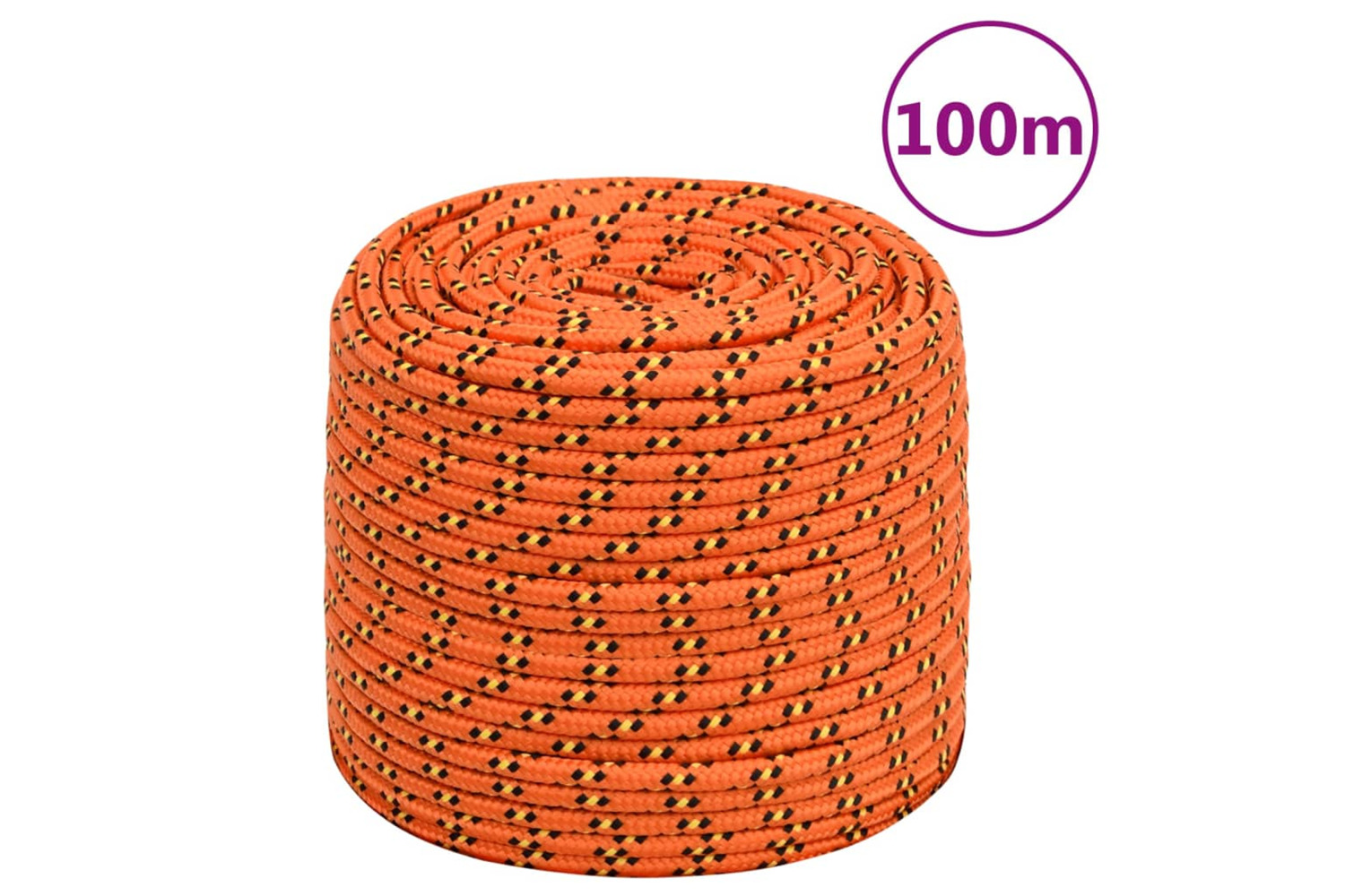 vidaXL 152662 Boat Rope Orange 8mm 100 M Polypropylene