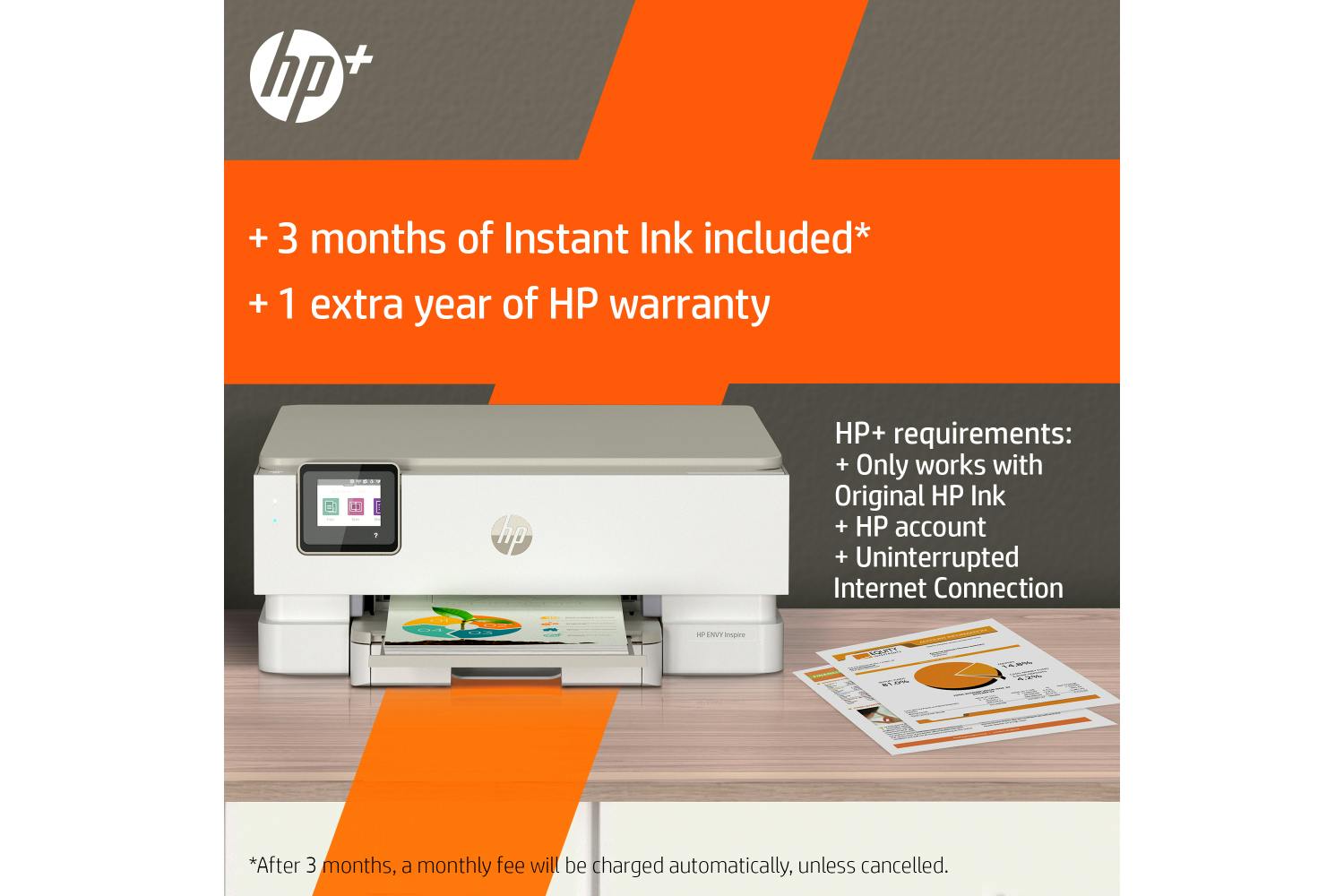 HP ENVY INSPIRE 7220E ALL-IN-ONE HP+ WIRELESS PRINTER / POWERS UP