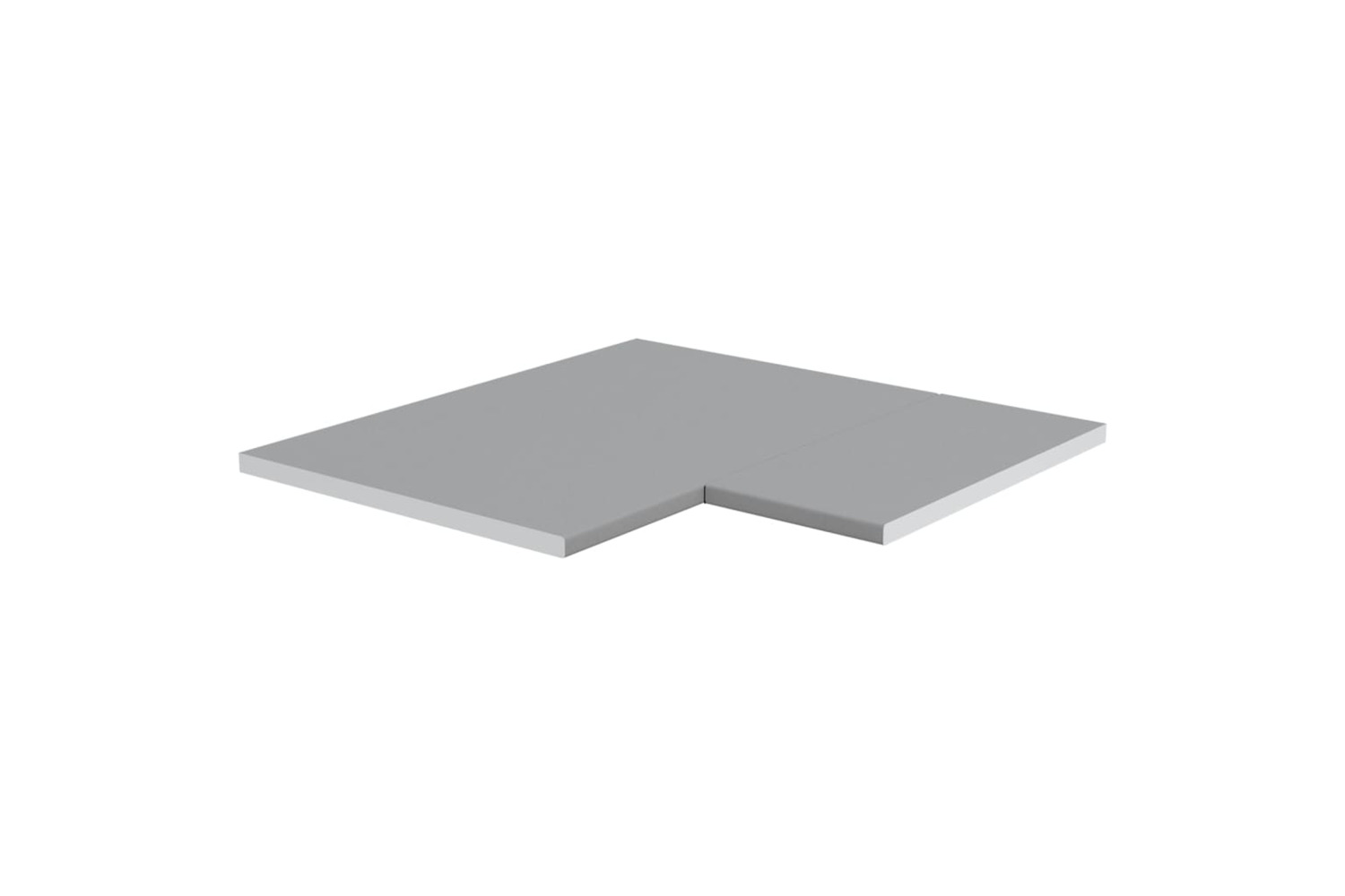 vidaXL 339594 Kitchen Corner Countertop Grey Engineered Wood