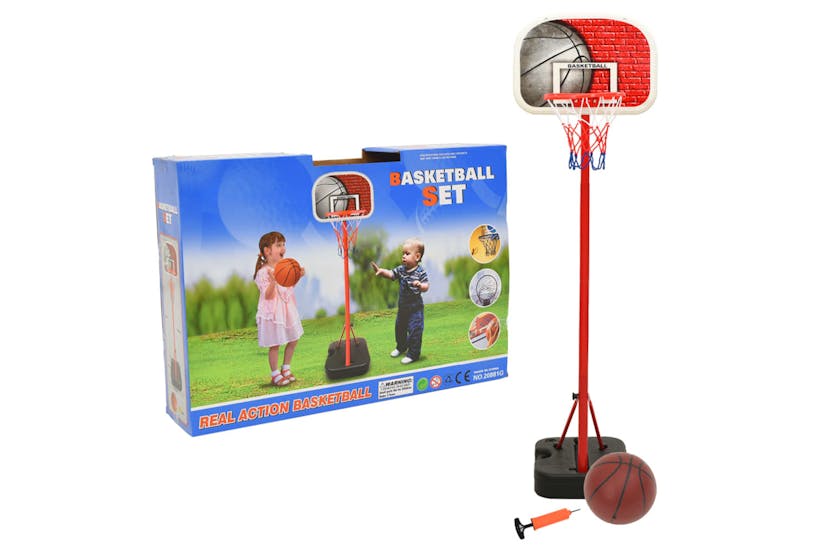 Vidaxl 80347 Portable Basketball Play Set Adjustable 138.5-166 Cm