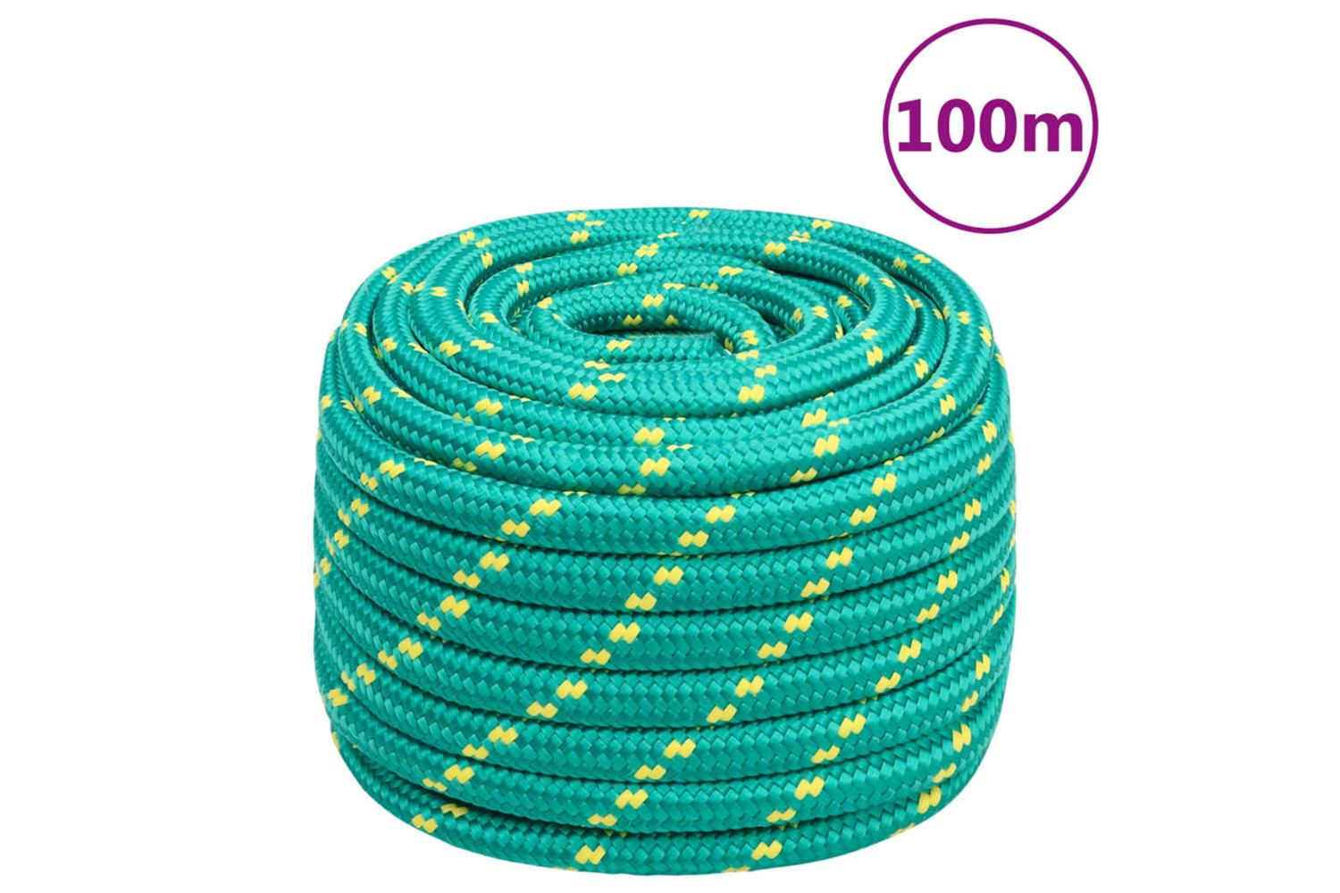 vidaXL 152740 Boat Rope Green 20mm 100 M Polypropylene