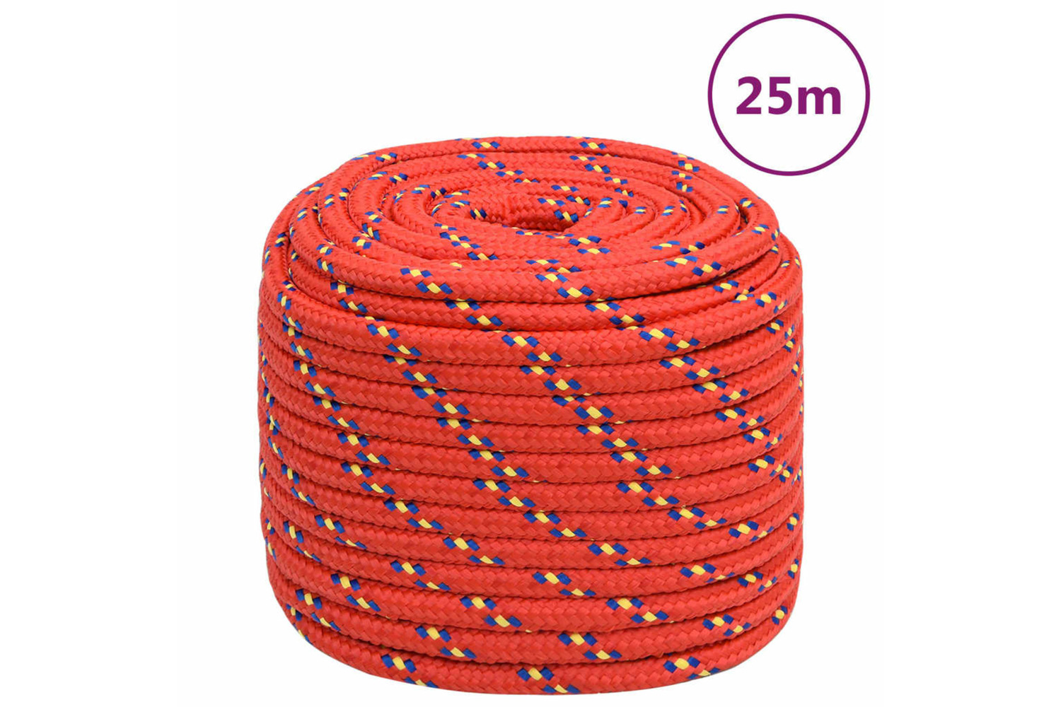 vidaXL 152417 Boat Rope Red 18mm 25 M Polypropylene