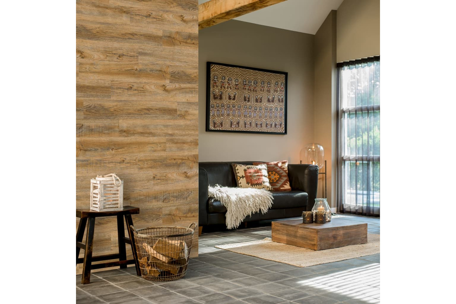 Wallart 3082857 30 Pcs Wood Look Planks Gl-wa30 Reclaimed Oak Vintage Brown