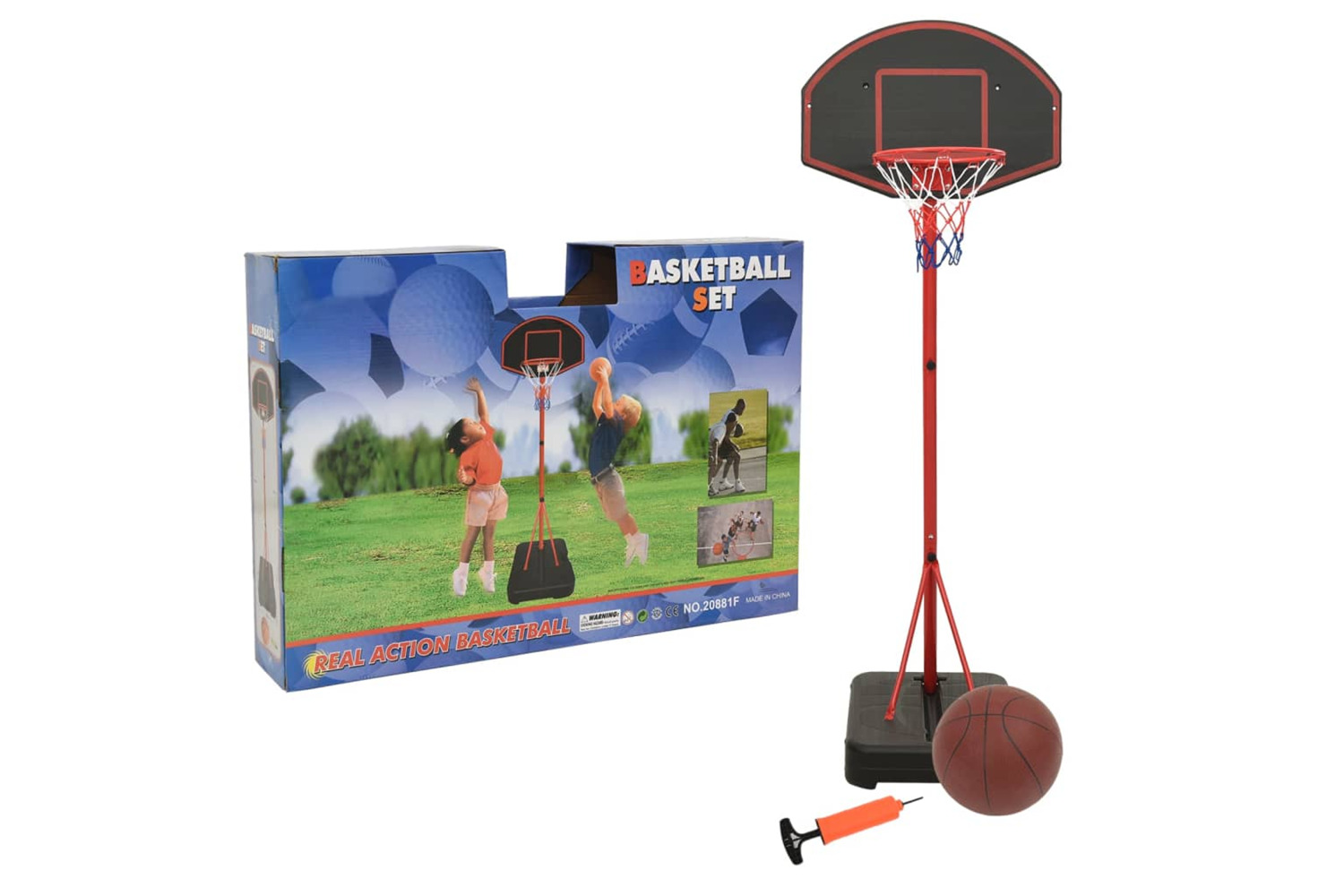 vidaXL 80346 Children Basketball Play Set Adjustable 190cm