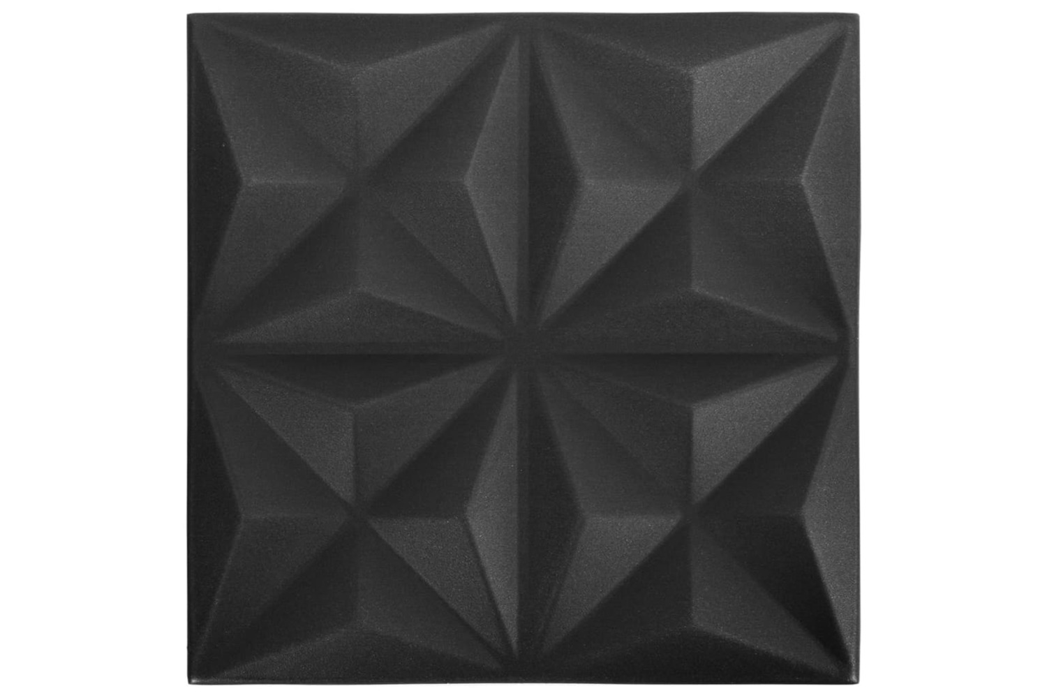 Vidaxl 3d Wall Panels 12 Pcs 50x50 Cm Origami Black 3 M²