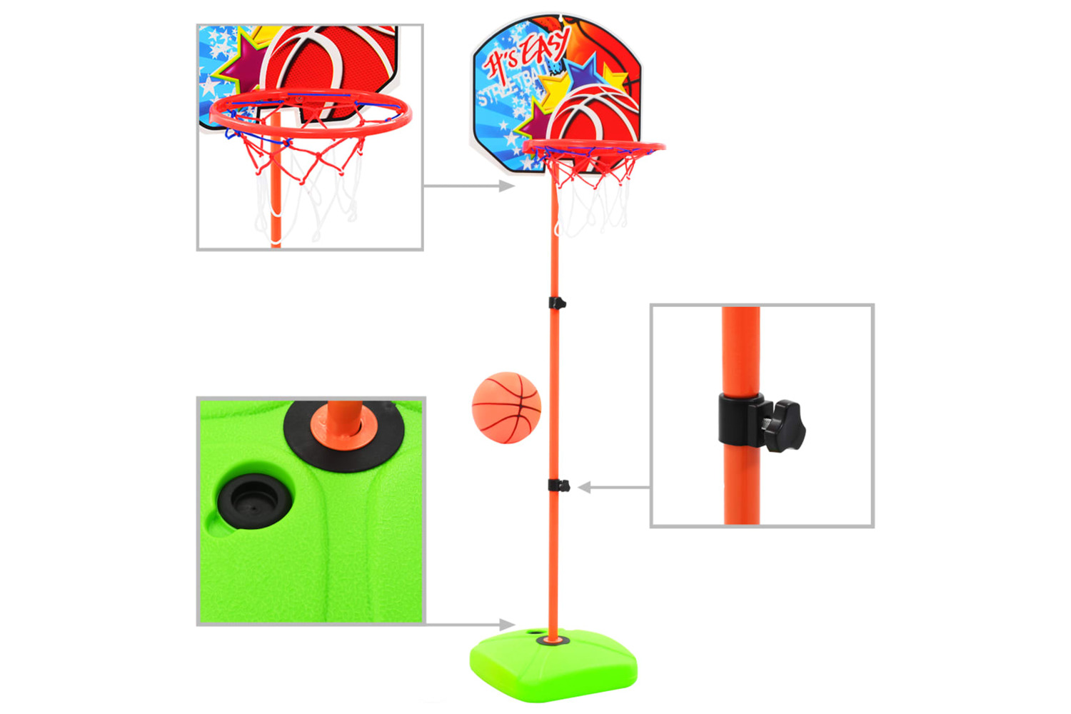 Vidaxl Kids' Basketball Hoop And Ball Set