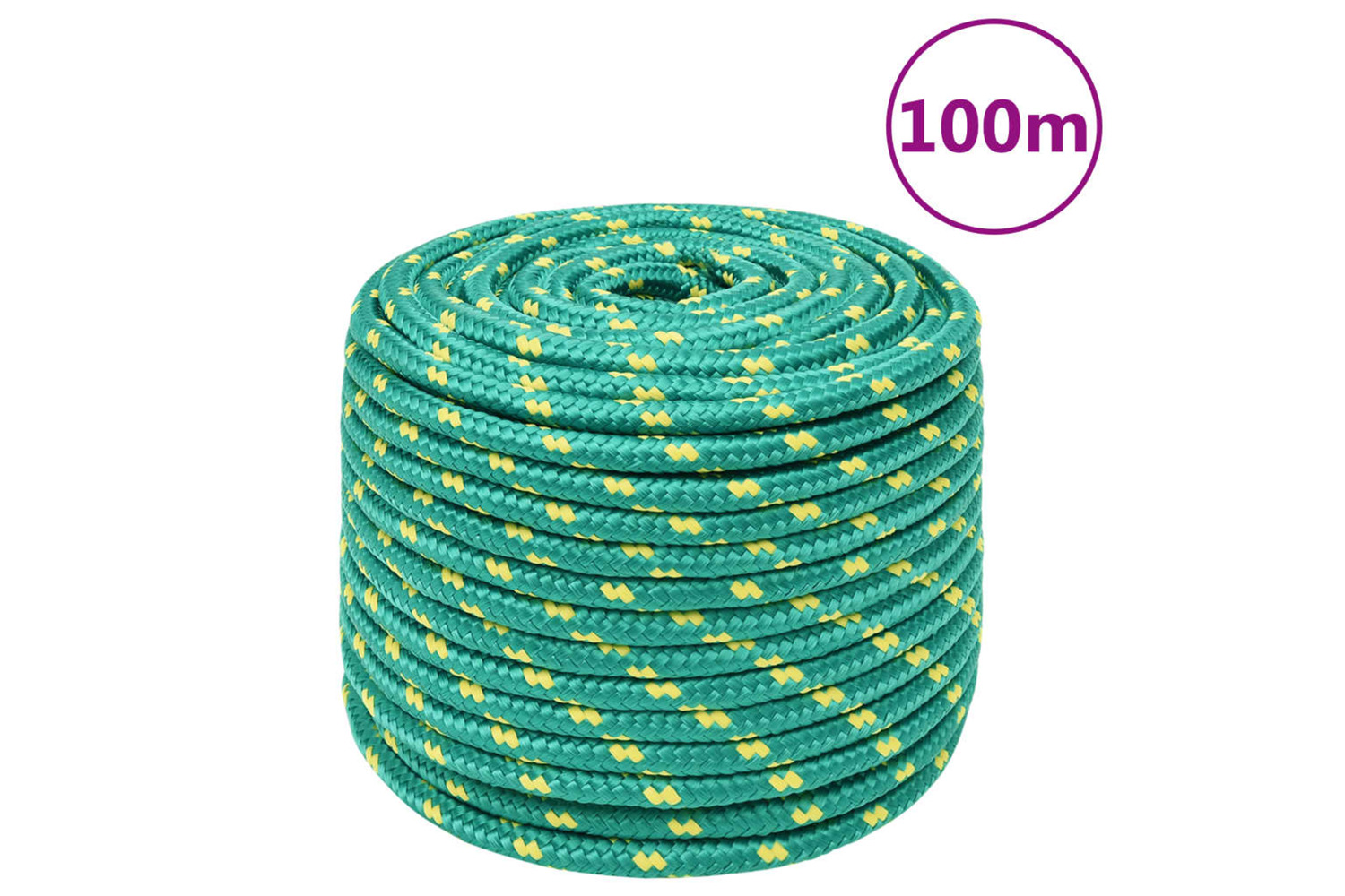 vidaXL 152725 Boat Rope Green 12mm 100 M Polypropylene