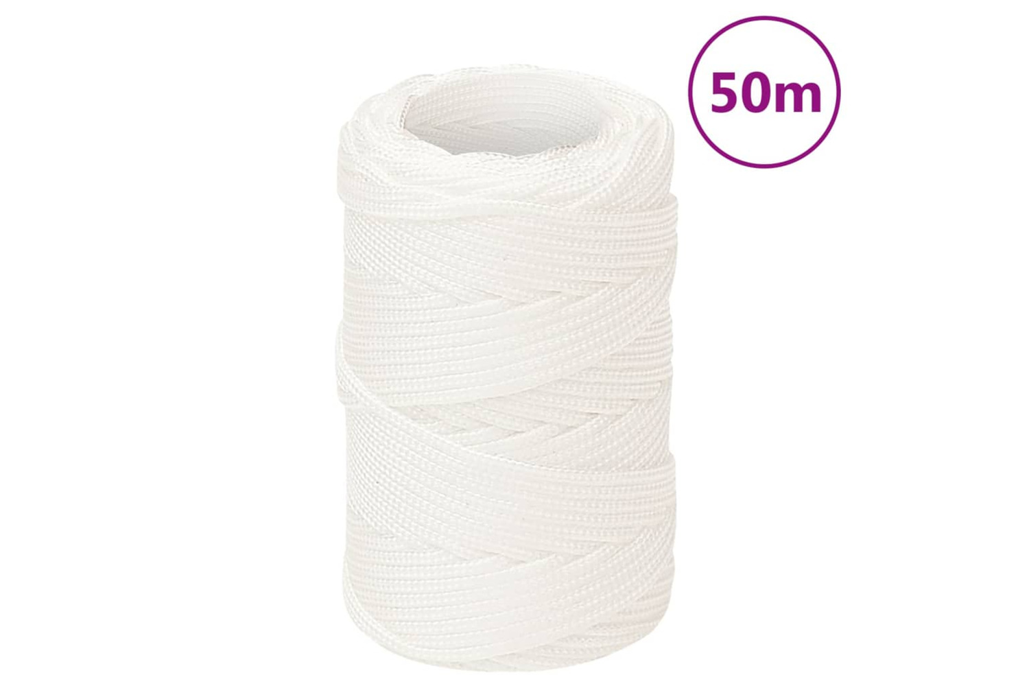 vidaXL 152530 Boat Rope Full White 2mm 50 M Polypropylene