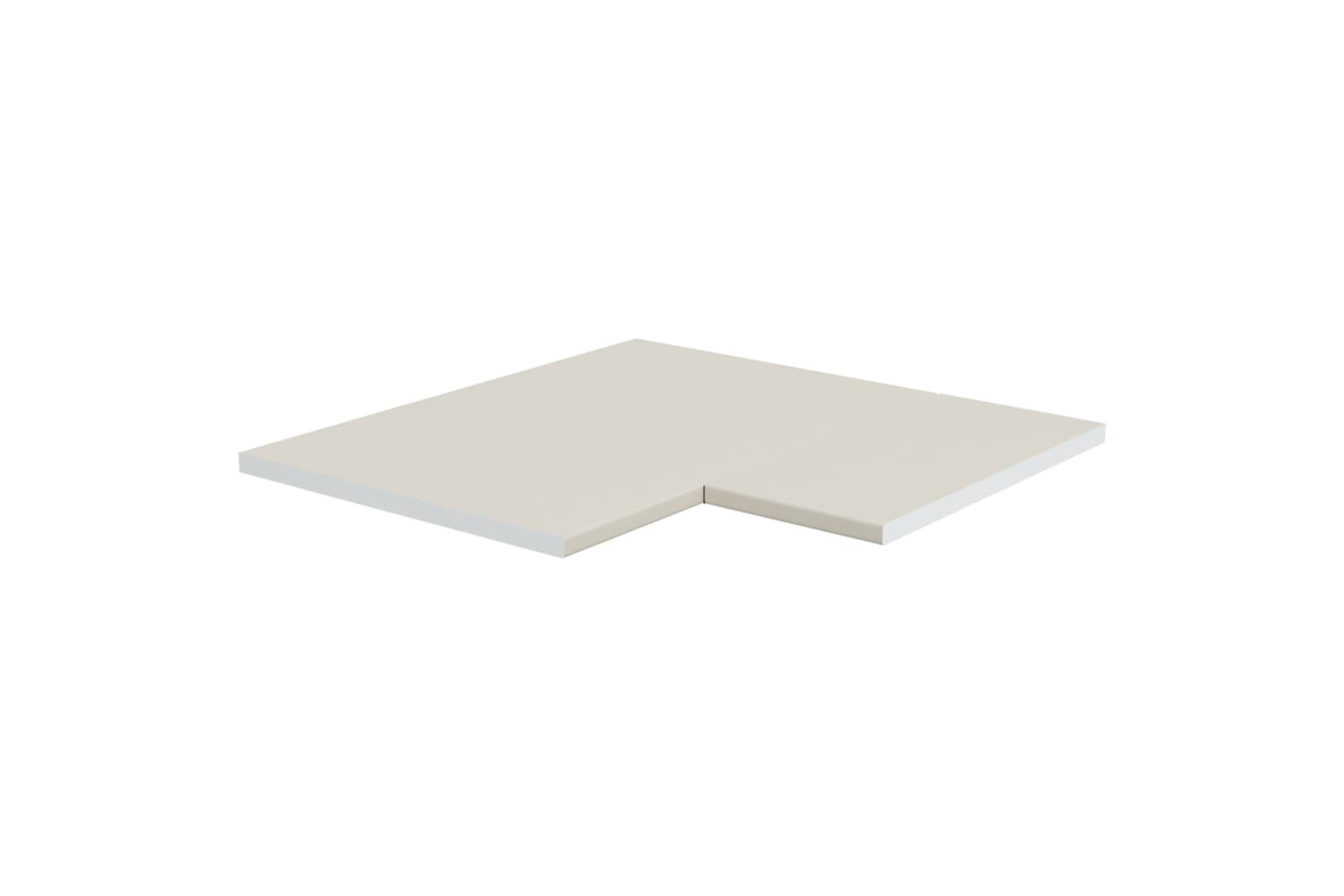 vidaXL 339595 Kitchen Corner Countertop Cream Engineered Wood