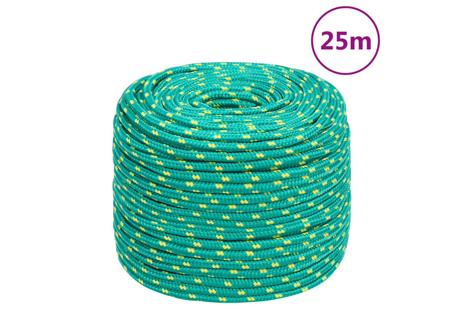 vidaXL 152713 Boat Rope Green 8mm 25 M Polypropylene
