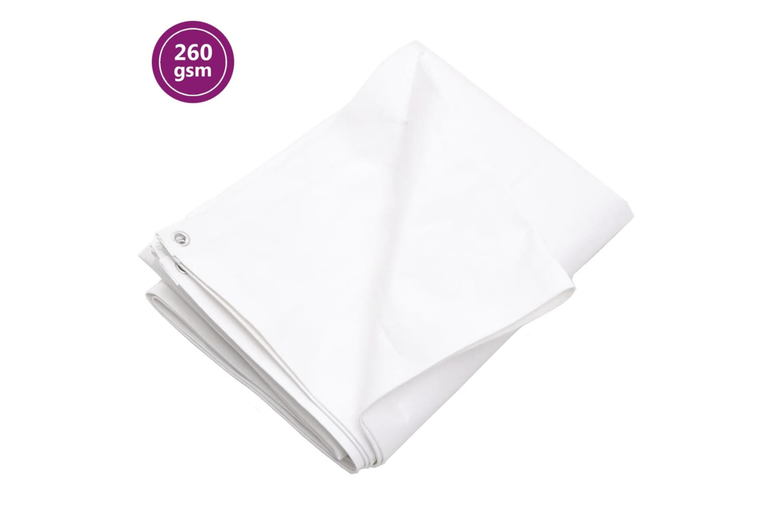 VidaXL 151600 Tarpaulin 260 G/m² 4x6 M White Hdpe