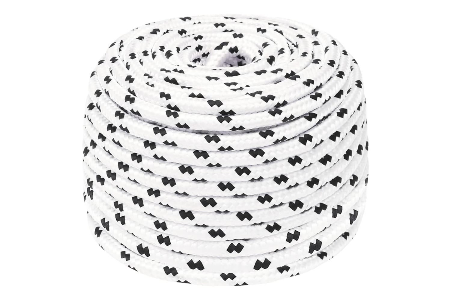 vidaXL 152763 Braided Boat Rope White 6mmx100 M Polyester