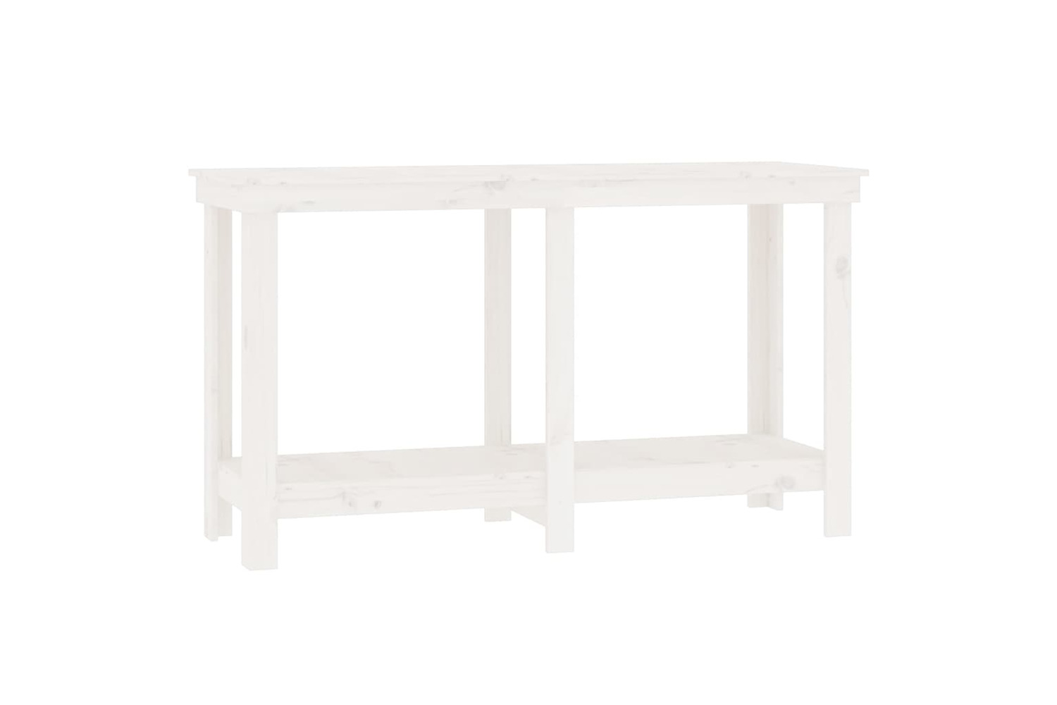 vidaXL 822507 Work Bench White 140x50x80cm Solid Wood Pine