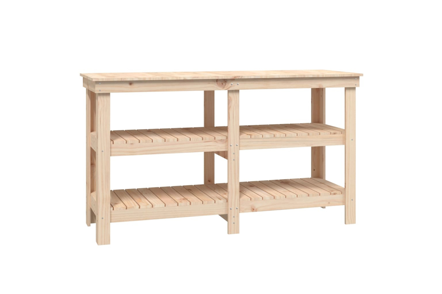 vidaXL 823649 Work Bench 142.5x50x80cm Solid Wood Pine