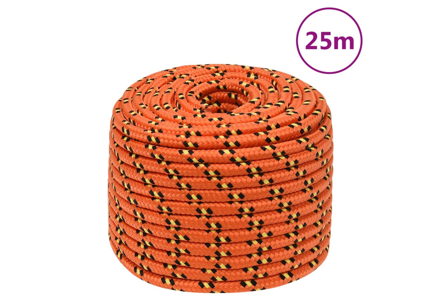 vidaXL 152670 Boat Rope Orange 12mm 25 M Polypropylene