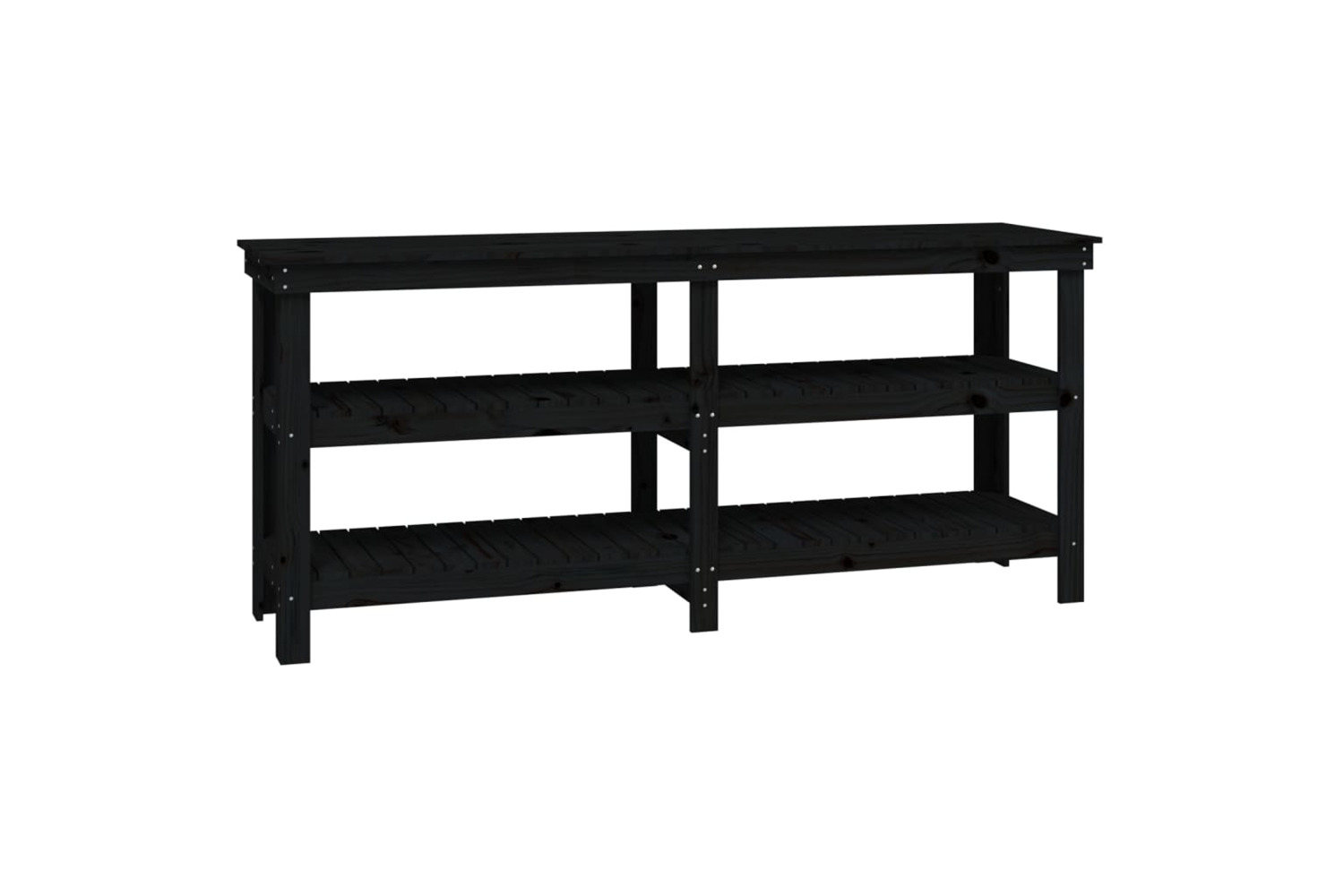 vidaXL 823658 Work Bench Black 181x50x80cm Solid Wood Pine
