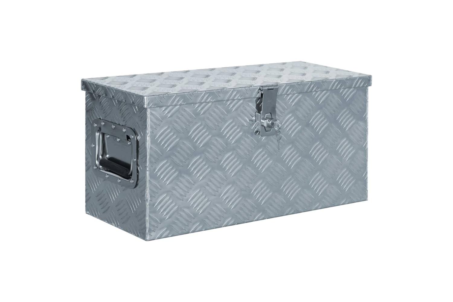 vidaXL 142936 Aluminium Box 61.5x26.5x30cm Silver