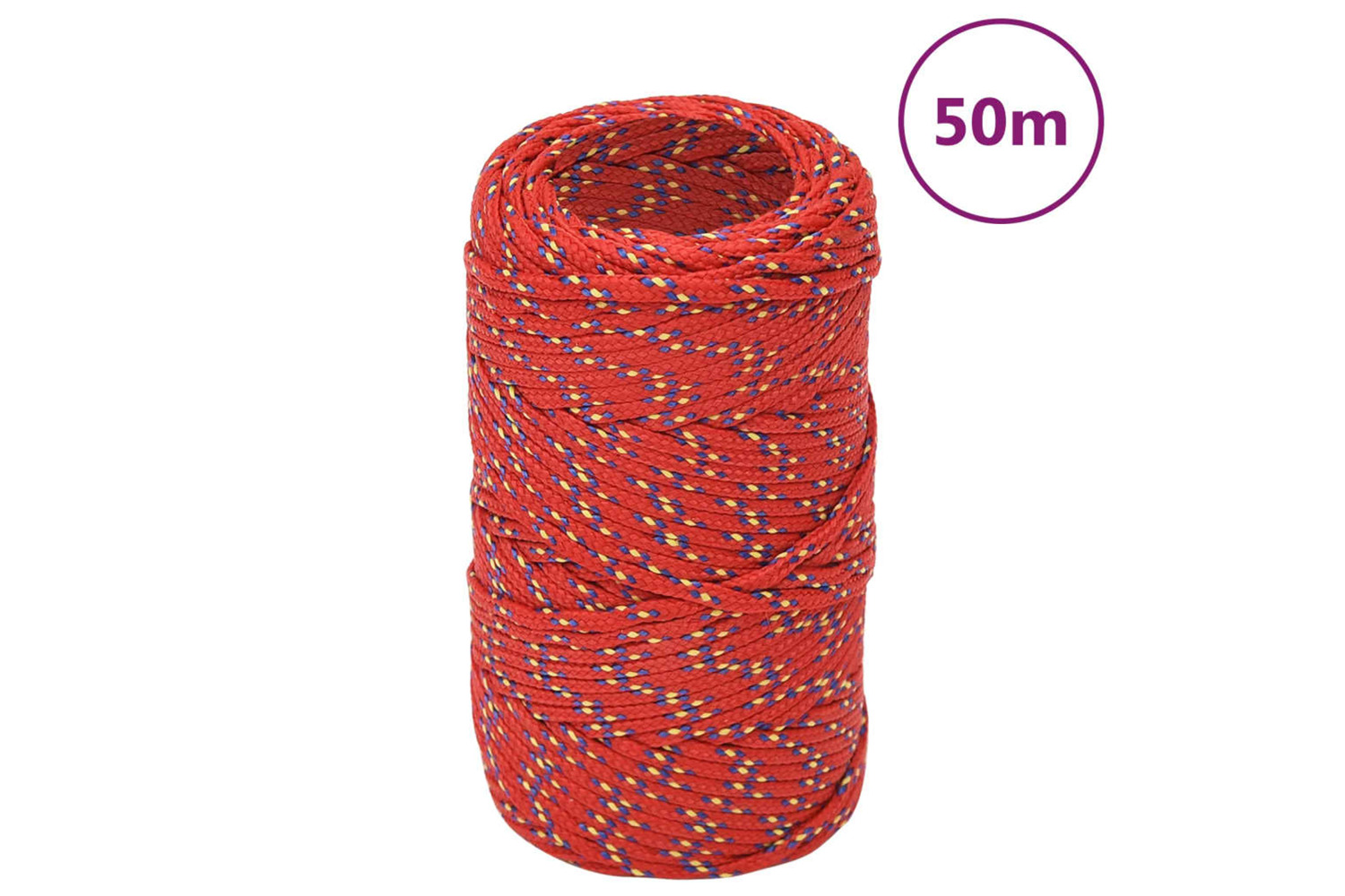 vidaXL 152371 Boat Rope Red 2mm 50 M Polypropylene