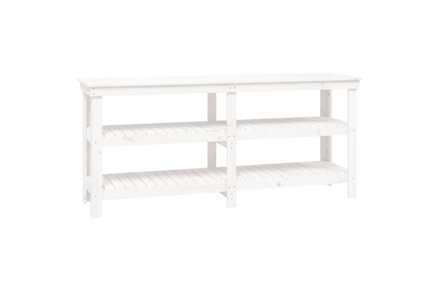 vidaXL 823655 Work Bench White 181x50x80cm Solid Wood Pine