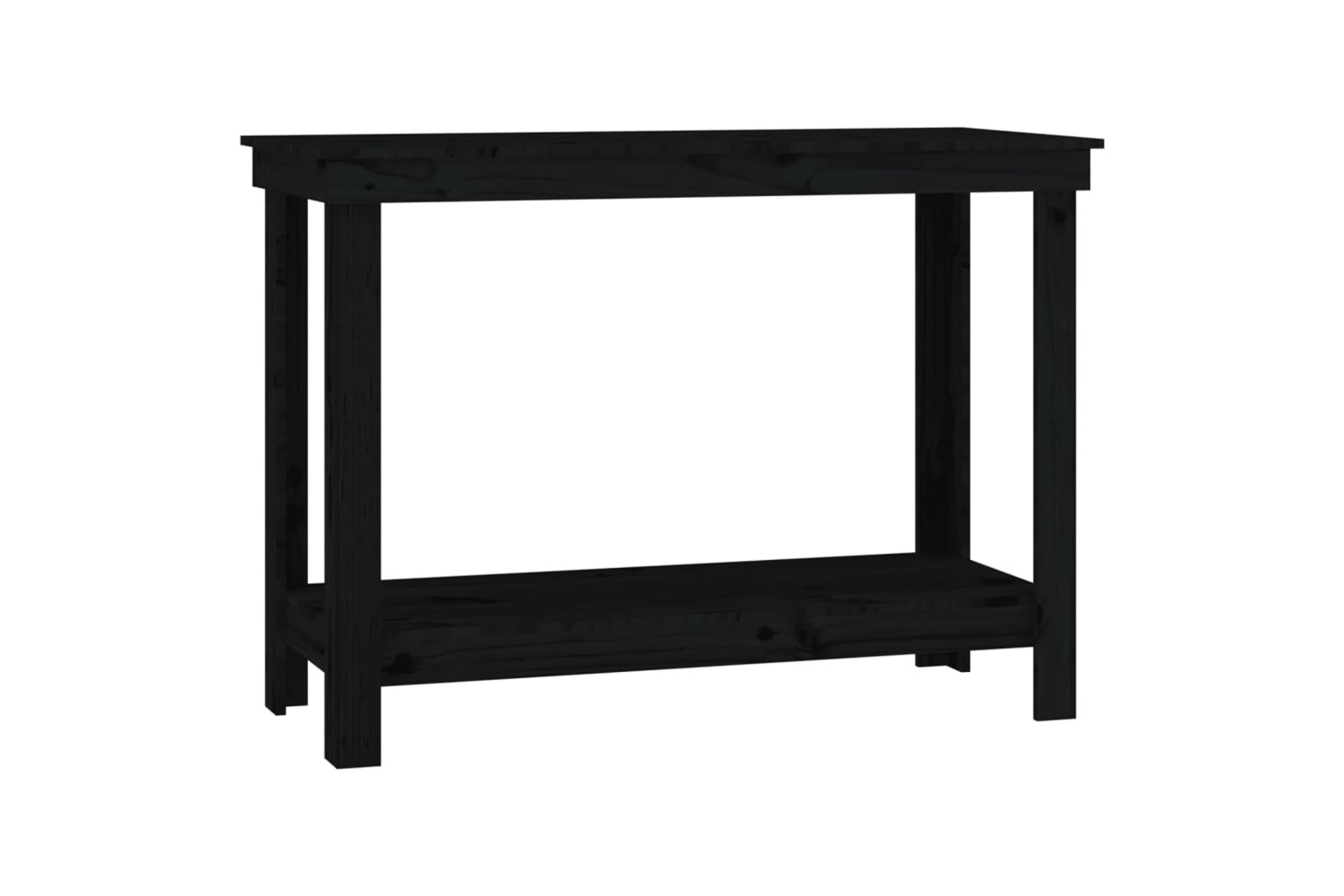vidaXL 822505 Work Bench Black 110x50x80cm Solid Wood Pine