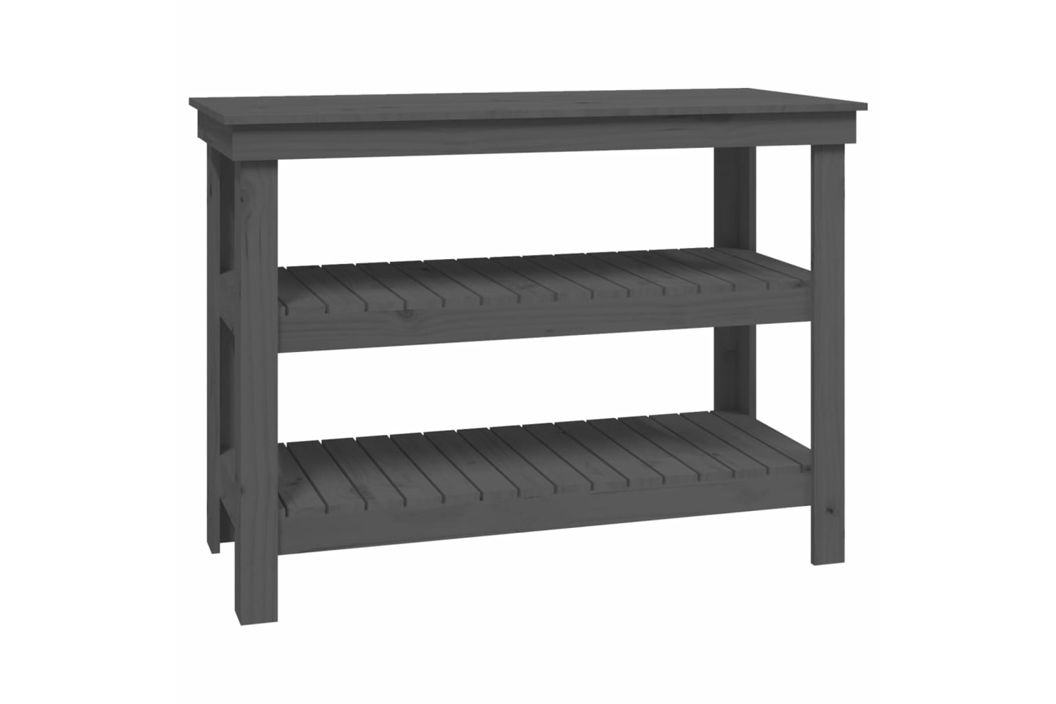 vidaXL 823646 Work Bench Grey 110.5x50x80cm Solid Wood Pine