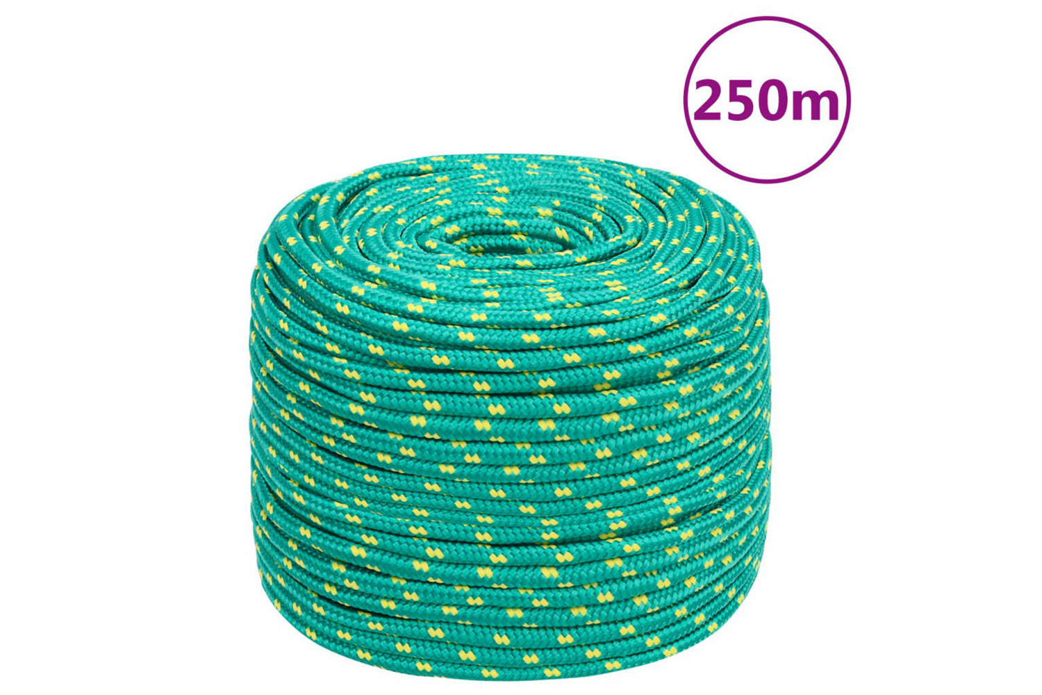 vidaXL 152716 Boat Rope Green 8mm 250 M Polypropylene