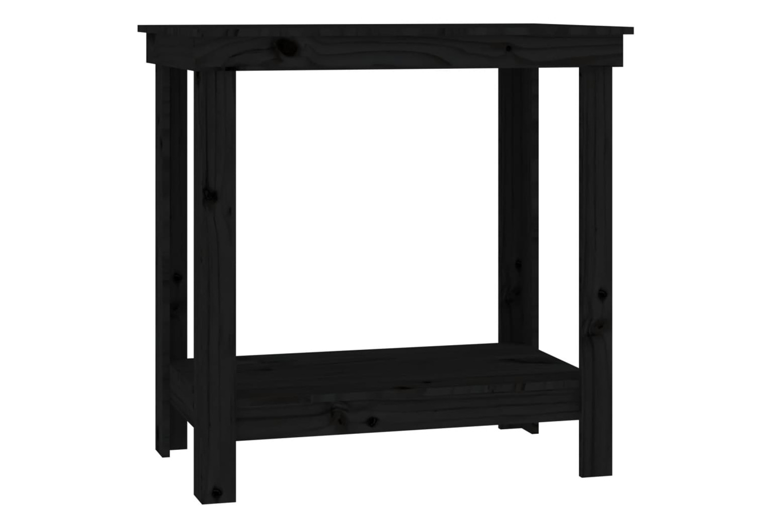vidaXL 822500 Work Bench Black 80x50x80cm Solid Wood Pine