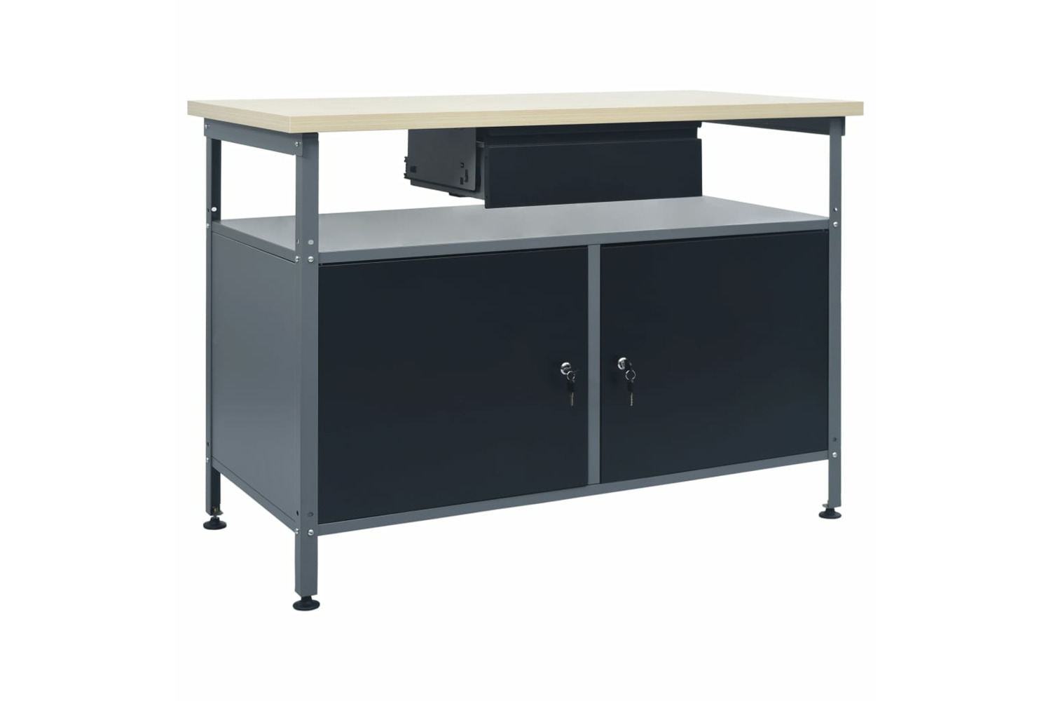 vidaXL 145345 Workbench Black 120x60x85cm Steel