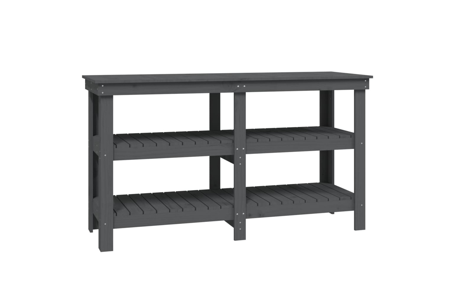 vidaXL 823651 Work Bench Grey 142.5x50x80cm Solid Wood Pine