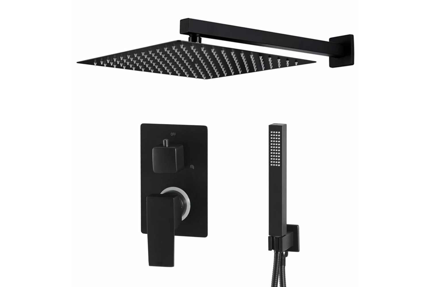 vidaXL 147718 Shower System Stainless Steel 201 Black