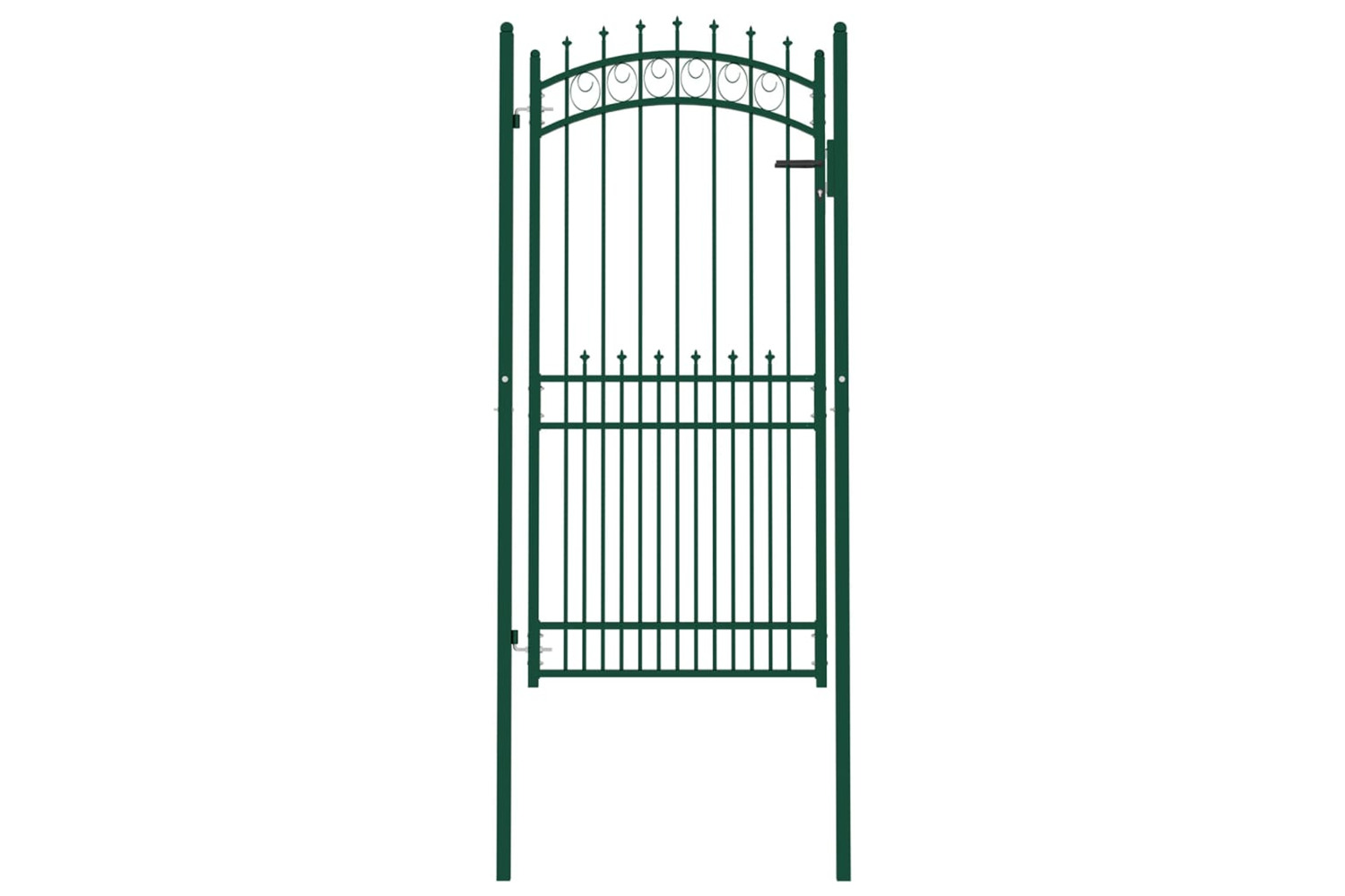 vidaXL 146387 Fence Gate With Spikes Steel 100x200cm Green