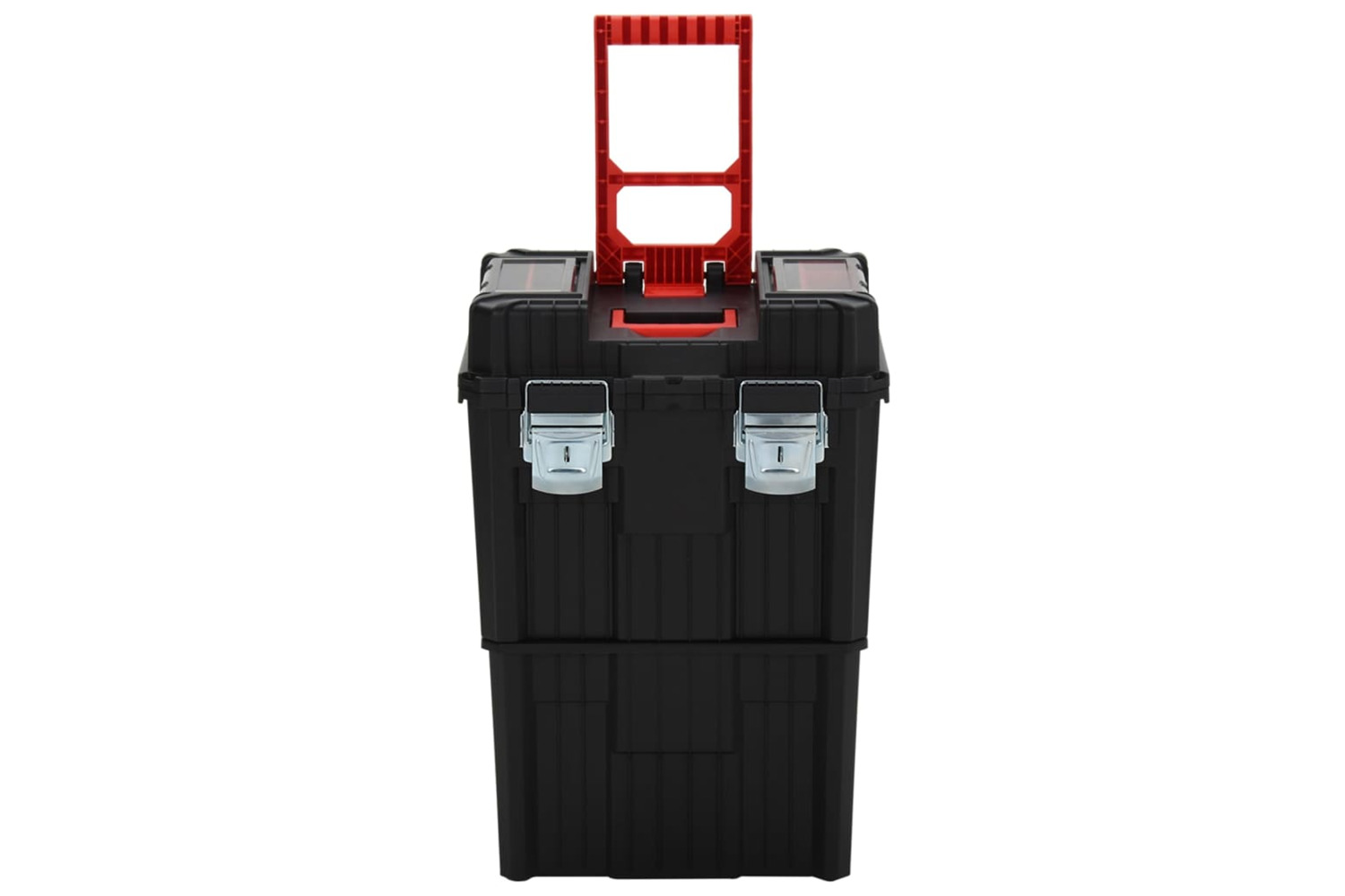 vidaXL 152098 Toolbox Trolley Black And Red Polypropylene