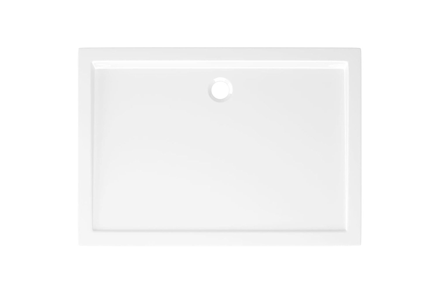 vidaXL 148909 Rectangular Abs Shower Base Tray White 80x110cm