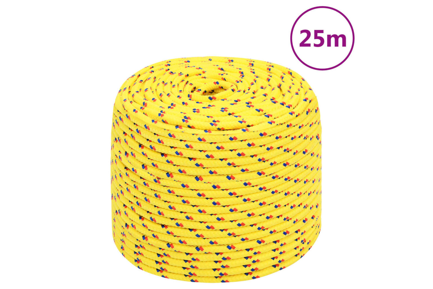 vidaXL 152607 Boat Rope Yellow 8mm 25 M Polypropylene