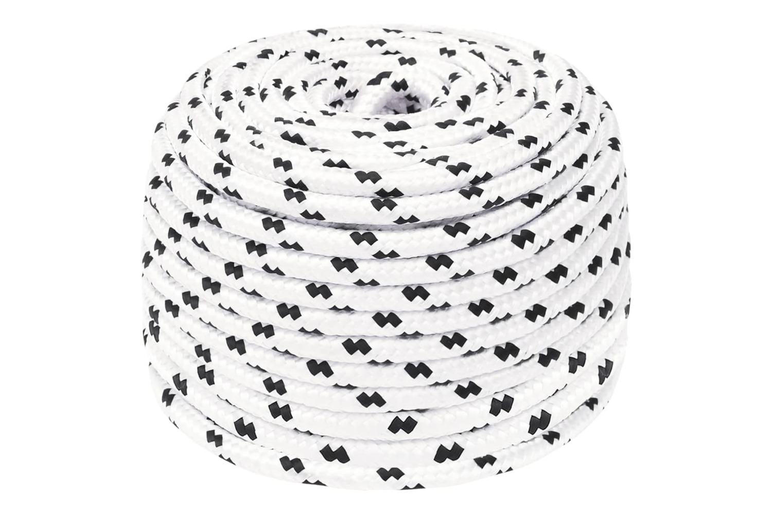 vidaXL 152768 Braided Boat Rope White 8mmx100 M Polyester