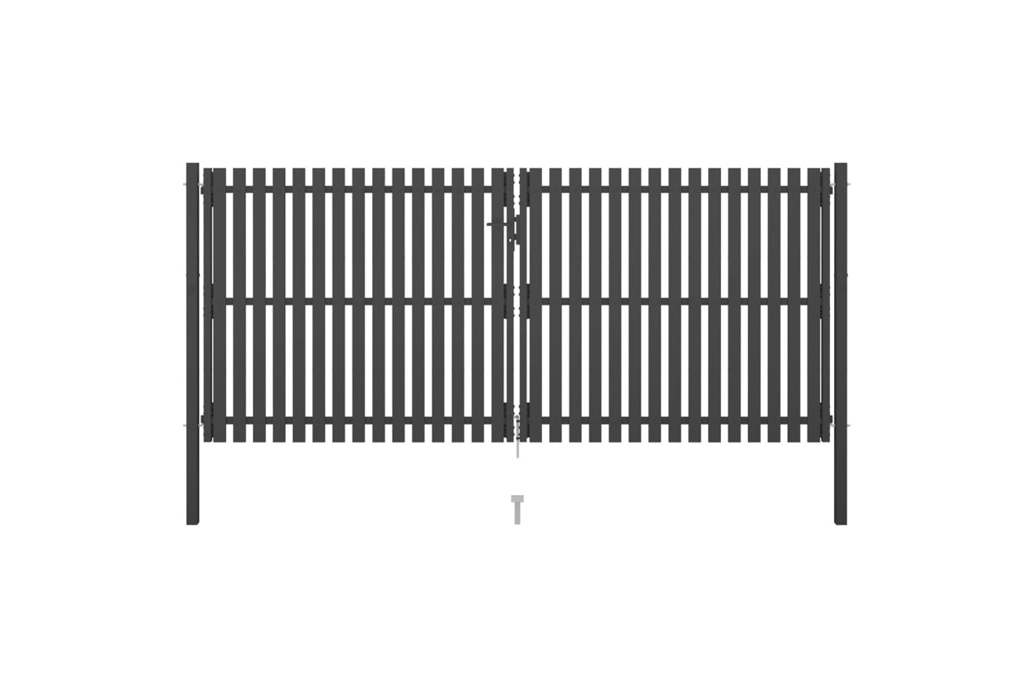 vidaXL 146336 Garden Fence Gate Steel 4x2 M Anthracite
