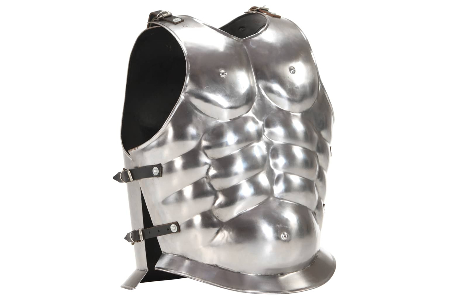 vidaXL 286209 Roman Soldier Body Armour Cuirass Replica Larp Silver Steel