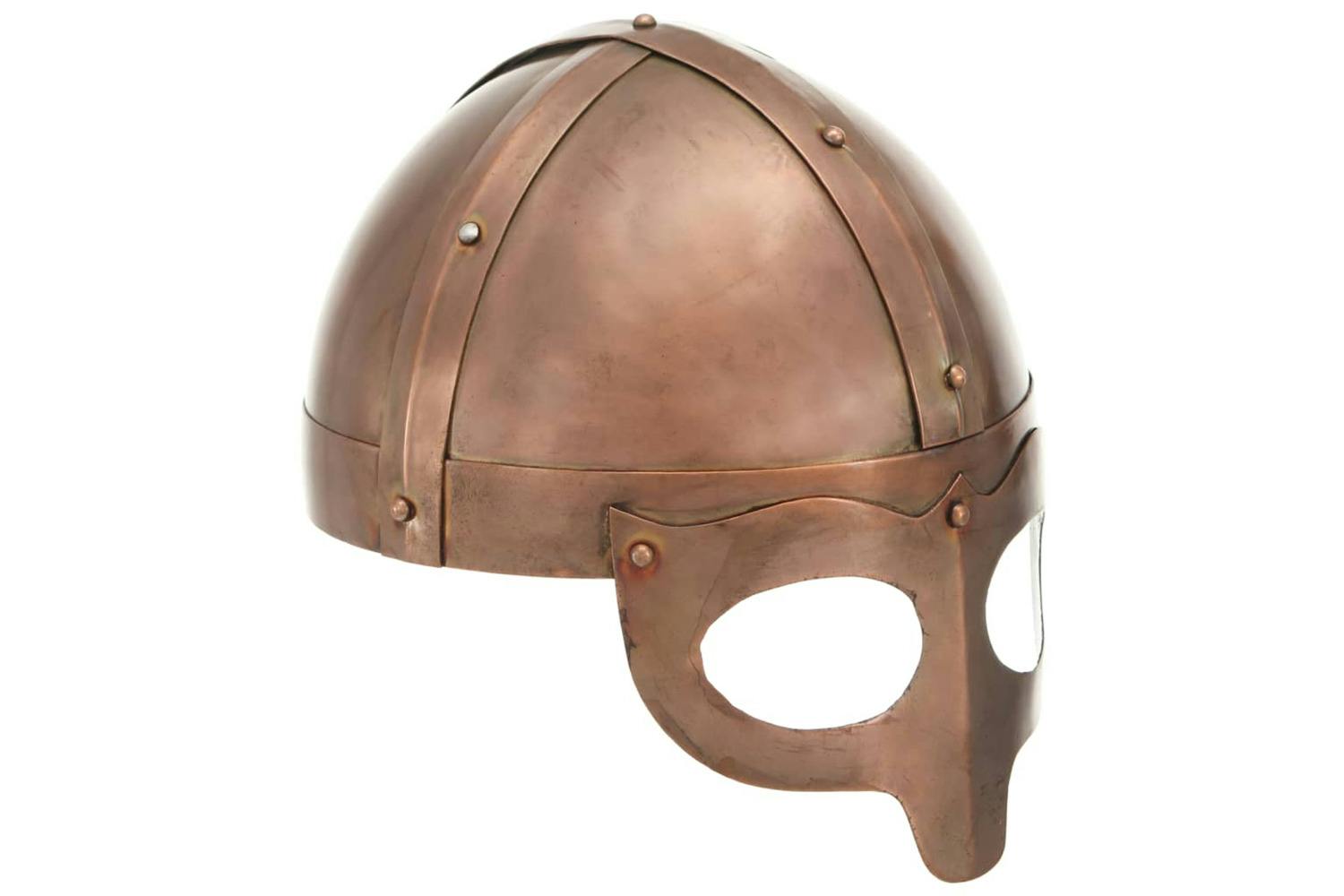 Vidaxl 286235 Viking Helmet Antique Replica Larp Copper Steel