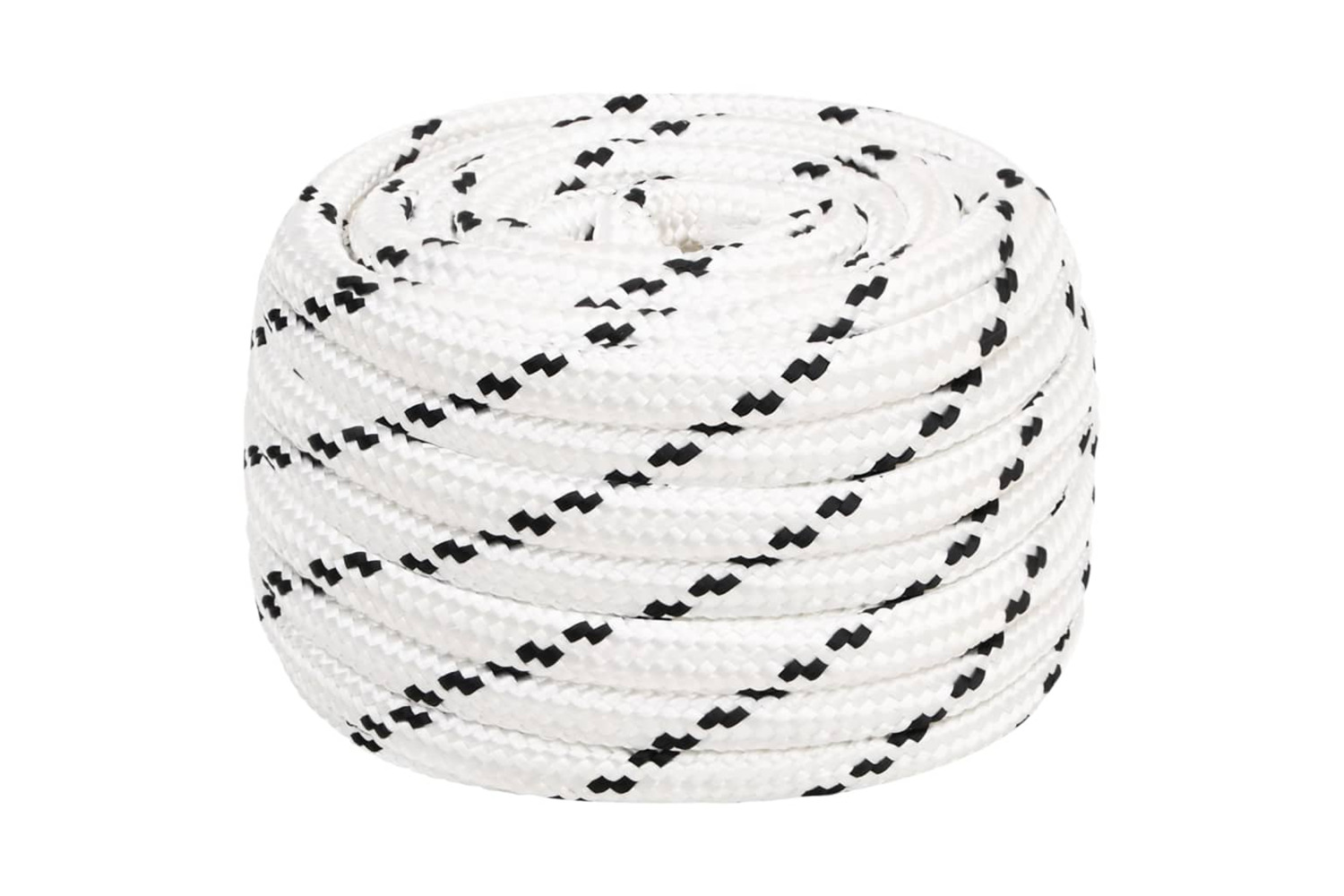 vidaXL 152790 Braided Boat Rope White 20mmx50 M Polyester
