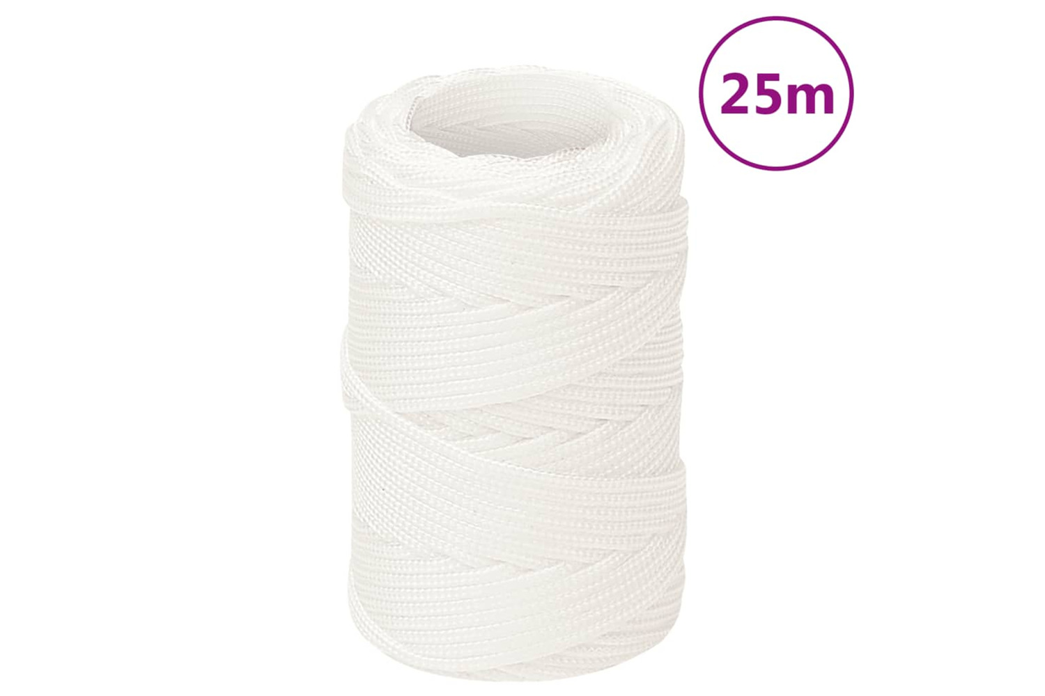 vidaXL 152529 Boat Rope Full White 2mm 25 M Polypropylene
