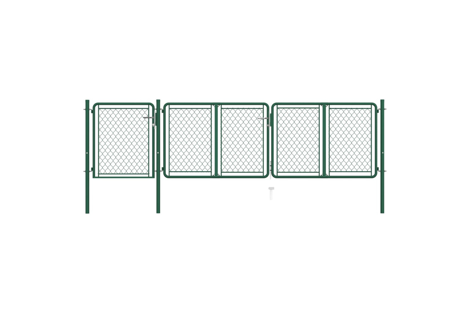 vidaXL 144445 Garden Gate Steel 100x395cm Green
