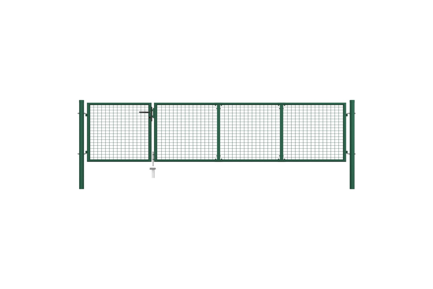 vidaXL 144304 Garden Gate Steel 350x75cm Green