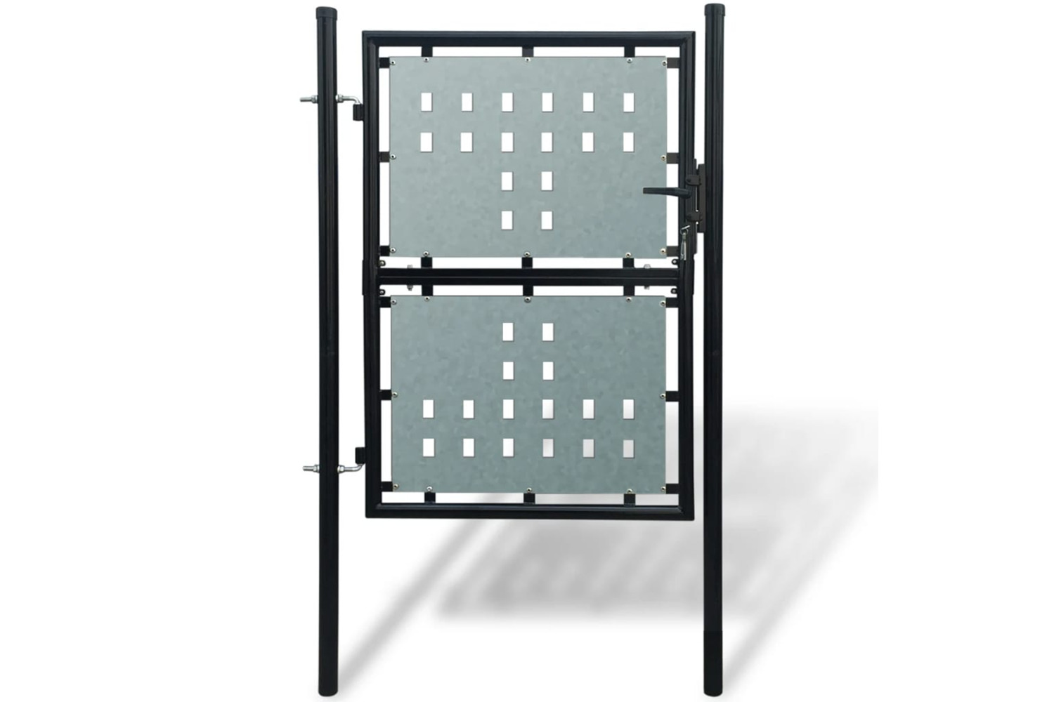 vidaXL 141687 Black Single Door Fence Gate 100 X 200cm