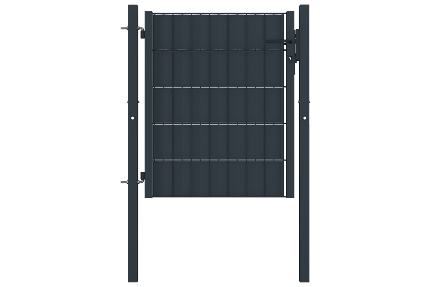 vidaXL 145233 Fence Gate Pvc And Steel 100x101cm Anthracite